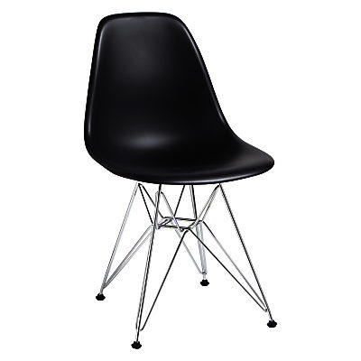 Vitra Eames DSR 43cm Side Chair Black / Chrome
